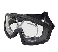 Nuprol Battle Visor RX Airsoft Tactical Full-Seal Eye Protection - EN166 Goggles with Prescription Insert - Black Frame, Clear Lens