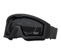 Nuprol Battle Visor RX Airsoft Tactical Full-Seal Eye Protection - EN166 Goggles with Prescription Insert - Black Frame, Smoked Lens