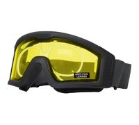 Nuprol Battle Visor RX Airsoft Tactical Full-Seal Eye Protection - EN166 Goggles with Prescription Insert - Black Frame, Yellow Lens