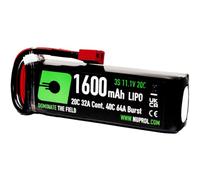 NUPROL Power - 11.1v LiPo 1600mAh 3S Deans [Rate 20C @ 32A] [Burst 40C @ 64A] - Stick