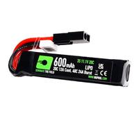 NUPROL Power - 11.1v LiPo 600mAh 3S Mini Tamiya [Rate 20C @ 12A] [Burst 40C @ 24A] - PDW