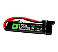 NUPROL Power - 7.4v LiPo 1550mAh 2S Mini Tamiya [Rate 20C @ 31A] [Burst 40C @ 62A] - Stick