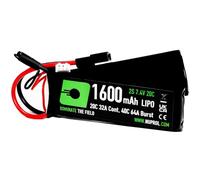 NUPROL Power - 7.4v LiPo 1600mAh 2S Mini Tamiya [Rate 20C @ 32A] [Burst 40C @ 64A] - Nunchuck