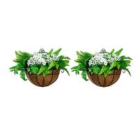 Nuptio 2 Piece Hanging Basket Planter Basket Hanging Baskets for Plants, Hanging Planters Outdoor, Hanging Basket for Garden Decorations Flower Pot Wall Hanging Baskets Outdoor