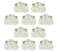 NUPTIO Artificial Flower Centrepieces for Tables: 10 Pcs 30cm Diameter White Fake Flowers Roses Balls Silk Faux Rose Arrangement for Wedding Party Centerpiece Table Decorations
