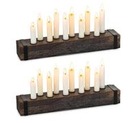 NUPTIO Candlestick Holder for Table Centrepieces: 42cm Set of 2 Wooden Candelabras - Rustic Taper Candle Holder for Wedding Party Christmas Thanksgiving Easter Decoration