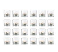 NUPTIO Clear Glass Tealight Holders: Set of 24 Small Candle Holder