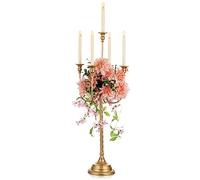 NUPTIO Gold Candelabra Candle Holder: 94cm Tall 5 Arm Floor Standing Candle Holders Candle stick Christmas Table Centrepiece, Vintage Candleardra for Wedding Reception Holiday Party Mantel