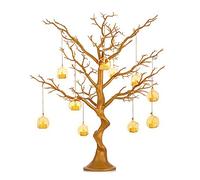 Nuptio Gold Tree Easter Trees - 76cm Tall Fake Christmas Trees Indoor Ornament Display Manzanita Halloween Tree Outdoor Wedding Centerpieces for Tables Living Room Birthday Party Decorations