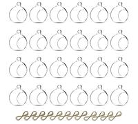 NUPTIO Hanging Tealight Candle Holders: 24 Pcs 8cm Dia Glass Globe
