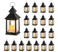 NUPTIO LED Candle Lanterns Hanging: 20Pcs Halloween Decorations Black