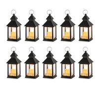 NUPTIO LED Candle Lanterns Hanging: 20Pcs Halloween Decorations Black