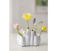 NUPTIO Small Ceramic Flower Vase: Modern Decorative Vases with Multi Openings Design for Shelf Windowsill Coffee Table - Aesthetic Centrepiece for Living Room Bedroom Kitchen Decor