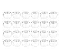 NUPTIO Tea Light Candle Holders Glass: 8cm 24 Set of Bubble Glass Clear Tealight Candleholder Wedding Party Table Centrepieces Christmas Home Dining Tabletop Decor DIY Gifts