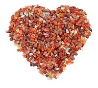 Nupuyai 1 lb Tumbled Carnelian Crystal Chips Stone, Crushed Irregular Shape Healing Reiki Crystal Stone for Home Decoration