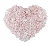 Nupuyai 1 lb Tumbled Rose Quartz Crystal Chips Stone, Crushed Irregular Shape Healing Reiki Crystal Stone for Home Decoration