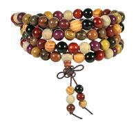 Nupuyai 108 Mala Beads Player Wood Bracelet Men Women, Beaded Wrap Bracelet Tibetan Necklace Meditation Yoga Jewelry