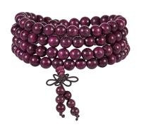 Nupuyai 108 Mala Beads Player Wood Bracelet Men Women, Beaded Wrap Bracelet Tibetan Necklace Meditation Yoga Jewelry