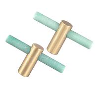Nupuyai 2pcs Green Aventurine Cylinder Crystal Stone Drawer Knobs