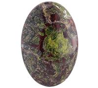 Nupuyai 6cm Dragon Bloodstone Crystal Palm Worry Stone for Therapy
