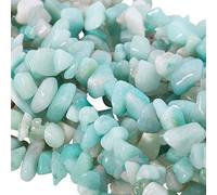 Nupuyai Amazonite Irregular Polished Beads for DIY Jewelry Making Bracelet Necklace, Chip Stones for Chakra Healing 80cm