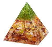 Nupuyai Carnelian Tree of Life Healing Crystal Pyramid for Home Decor