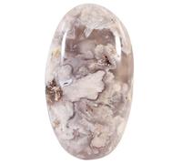 Nupuyai Cherry Blossom Irregular Tumbled Polished Stone,Pocket Palm Worry Stone for Therapy,Healing Crystal for Meditation, 40-100g