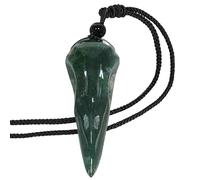 Nupuyai Crow Skull Indian Agate Crystal Pendant Necklace for Men Women