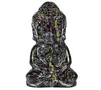 Nupuyai Dragon Bloodstone Crystal Stone Lucky Baby Buddha Statue Ornament, Spiritual Healing Carved Stone Figurine Good Luck Home Office Decor