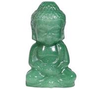 Nupuyai Green Aventurine Baby Buddha Crystal Statue for Home Office Decor