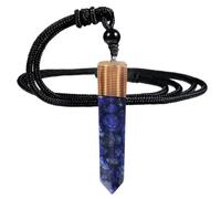 Nupuyai Healing Crystal Point Pendant Necklace for Women Men | Hexagonal Crystal Stone Point, Energy Spiral Symbol, Resin Crystal Necklace, 60cm Adjustable Cord, Reiki Chakra Jewelry Gift