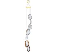 Nupuyai Large Natural Agate Slices Wind Chimes Crystal Stone Garden Decor