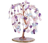 Nupuyai Multi Stones Crystal Money Tree, Feng Shui Decor for Home & Office
