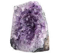 Nupuyai Natural Amethyst Crystal Quartz Cluster, Mineral Geode Druzy Specimen Stone for Reiki Healing Home Decoration (700-800g)