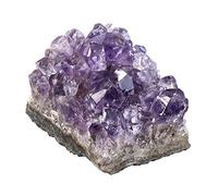 Nupuyai Natural Amethyst Crystal Quartz Cluster, Mineral Geode Druzy Specimen Stone for Reiki Healing Home Decoration (230g)