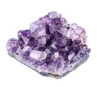 Nupuyai Natural Amethyst Crystal Quartz Cluster, Mineral Geode Druzy Specimen Stone for Reiki Healing Home Decoration (150-200g)