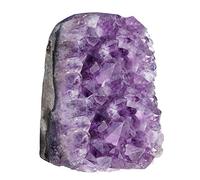 Nupuyai Natural Amethyst Crystal Quartz Cluster, Mineral Geode Druzy Specimen Stone for Reiki Healing Home Decoration (200-300g)