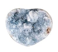 Nupuyai Natural Celestite Raw Mineral Crystal Cluster Geode Specimen Stone, Energy Crystals Druzy for Reiki Healing Home Decor (220-300g)