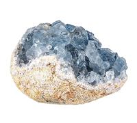 Nupuyai Natural Celestite Raw Mineral Crystal Cluster Geode Specimen Stone, Energy Crystals Druzy for Reiki Healing Home Decor (50-100g)