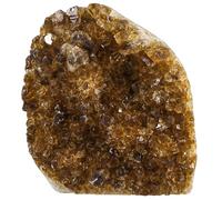 Nupuyai Natural Citrine Crystal Cluster Standing Raw Quartz 401-500g | Natural Citrine Quartz Geode, Standing Raw Crystals, Irregular Mineral Specimen, Feng Shui Wealth Decor for Home & Office