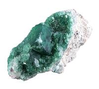 Nupuyai Natural Green Fluorite Cluster Raw Crystal Stone Specimen Madagascar Rough Fluorite for Feng Shui Meditation Office Desk Decor Crystal Healing Gift, 501-600g