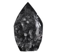 Nupuyai Natural Sphalerite Druzy Crystal Tower and Geode Cluster, Standing Rough Raw Stone Healing Mineral Specimen for Crystal Collection Home Decor, Essential Oil Diffuser, 301-400g