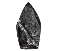Nupuyai Natural Sphalerite Druzy Crystal Tower and Geode Cluster, Standing Rough Raw Stone Healing Mineral Specimen for Crystal Collection Home Decor, Essential Oil Diffuser, 201-300g