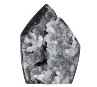 Nupuyai Natural Sphalerite Druzy Crystal Tower and Geode Cluster, Standing Rough Raw Stone Healing Mineral Specimen for Crystal Collection Home Decor, Essential Oil Diffuser, 100-200g