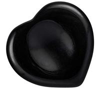 Nupuyai Obsidian Heart Thumb Worry Stone, Healing Crystal Pocket Palm Stone for Anxiety Stress Relief Reiki Therapy