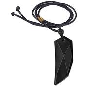 Nupuyai Obsidian Wolf Tooth Amulet Crystal Point Necklace for Men Women, Energy Healing Stone Pendant with Adjustable Rope