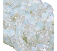 Nupuyai Opalite Irregular Polished Beads for DIY Jewelry Making Bracelet Necklace, Chip Stones for Chakra Healing 80cm