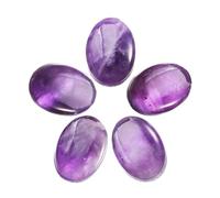 Nupuyai Pack of 5 Oval Amethyst Cabochons for Jewelry Making, Stone Cabochons Flatback DIY Art Project Jewelry Making Supplies, 18x25mm