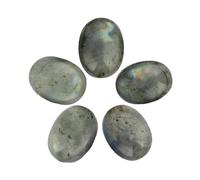 Nupuyai Pack of 5 Oval Labradorite Cabochons for Jewelry Making, Stone Cabochons Flatback DIY Art Project Jewelry Making Supplies, 13x18mm