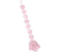 Nupuyai Rose Quartz Heart Crystal Stone Hanging Ornament Home Decor
